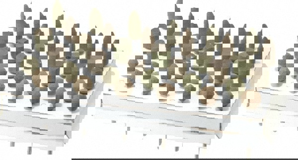 36 Piece Aluminum Oxide Rubber Rubber Mounted Abrasive Wheel Set